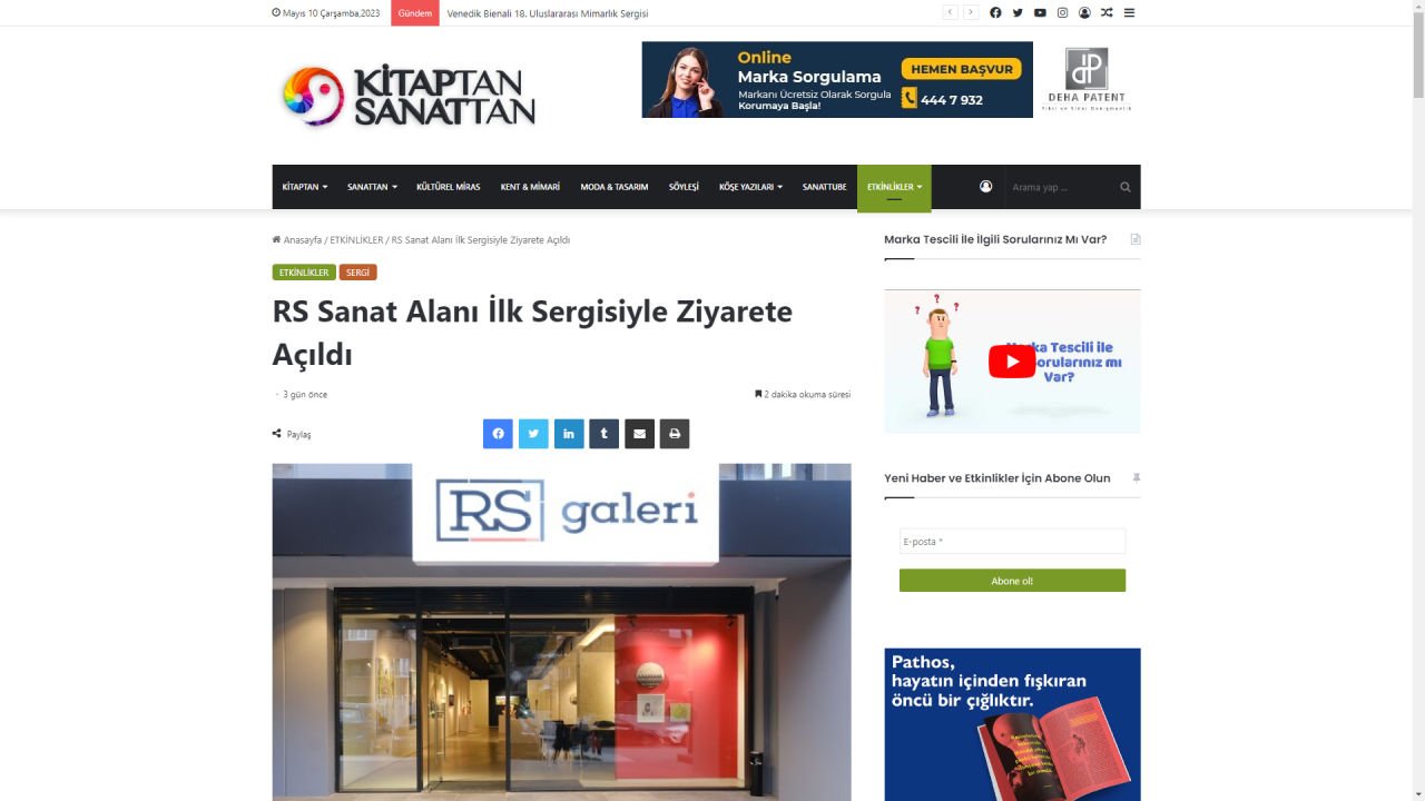 KİTAPTAN SANATTAN | RS Sanat Alanı İlk Sergisiyle Ziyarete Açıldı