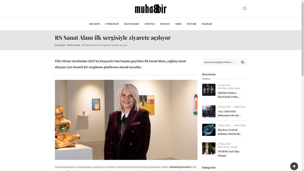 MUHABBİR | RS Sanat Alanı ilk sergisiyle ziyarete açılıyor